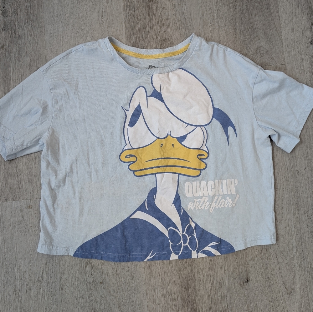 Disney Donald Duck 100% Cotton Oversized Light Blue Women's T-shirt Size M